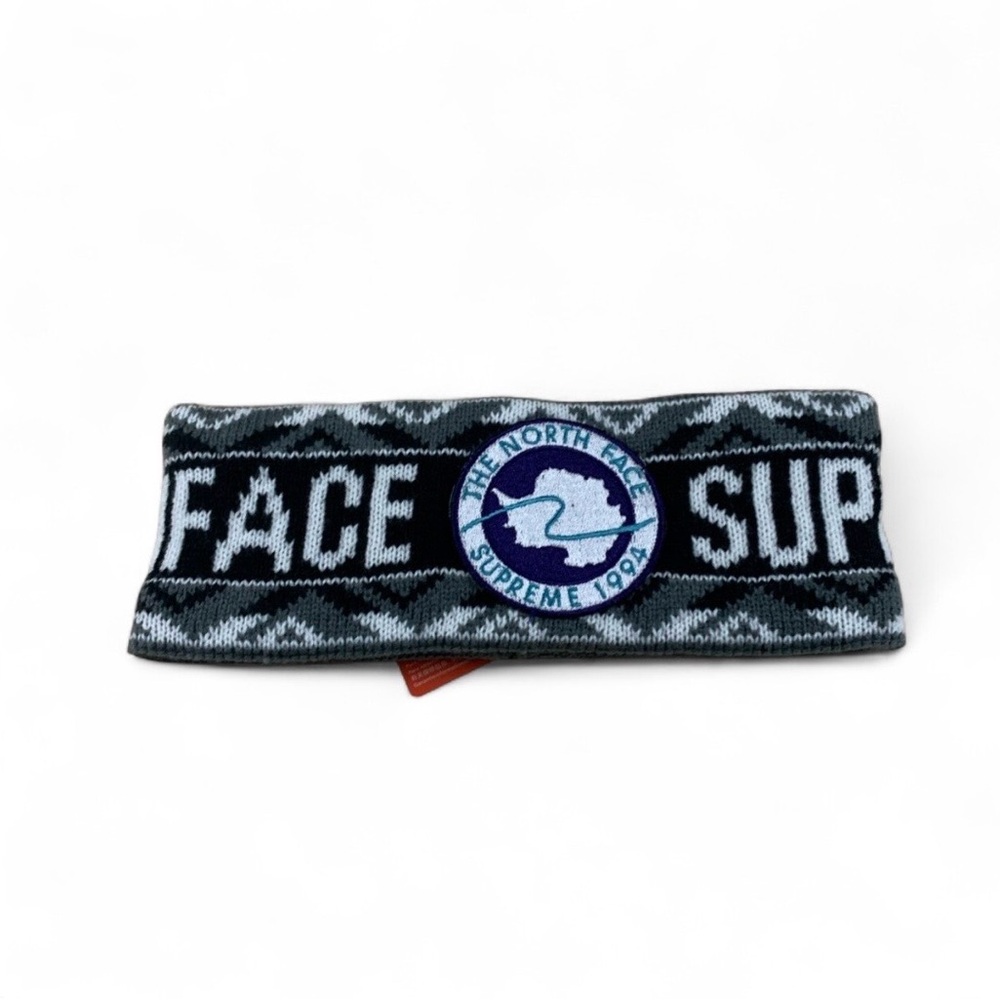 The North Face x Supreme Black & Gray Logo Knit Headband